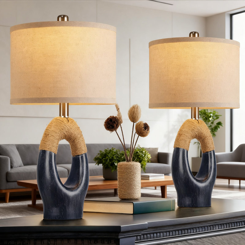 Ensemble de 2 lampes de table Boho