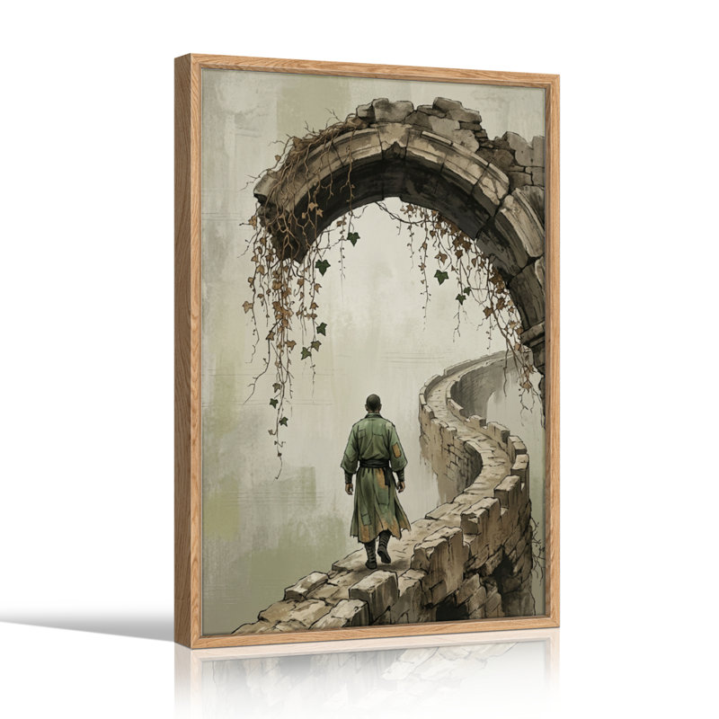 Ensemble de 1 tableau sur toile « Chemin ancien », H 48 po x l 36 po, Natural