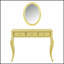 Meuble-lavabo de luxe avec miroir ovale, coiffeuse à 3 tiroirs pour le rangement des bijoux, console élégante pour l'entrée, le salon et la chambre à coucher, décoration intérieure élégante, or-379505106