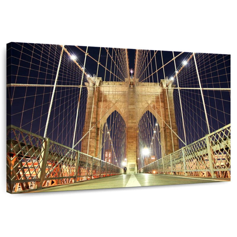 Lilie illuminé le pont de Brooklyn, H 16 po x l 24 po