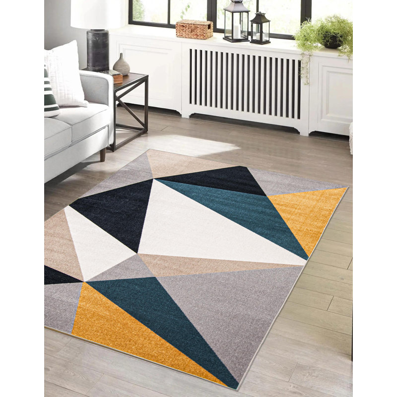 John-Thomas Abstract Indoor Rug, Rectangle 5' x 7'