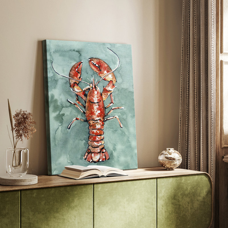 Aquatic Lobster I -Custom Wrapped Gallery Cavas