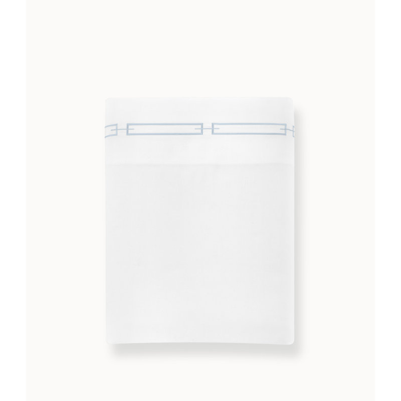 Stanza 420 Thread Count Egyptian-Quality Cotton Flat Sheet, Twin Flat Sheet, Sky