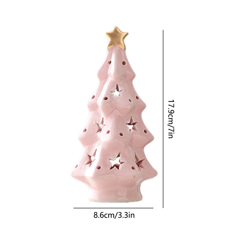 Ornements de bureau en céramique pour arbre de Noël, cadeaux de Noël, petite scène, accessoires, blanc