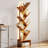 Tree Bookshelf With Led Lights, 6 Shelf Retro Floor Standing Bookcase With Spacious Storage Space, Utility Book Organizer Shelves With Stable Structure-87989303