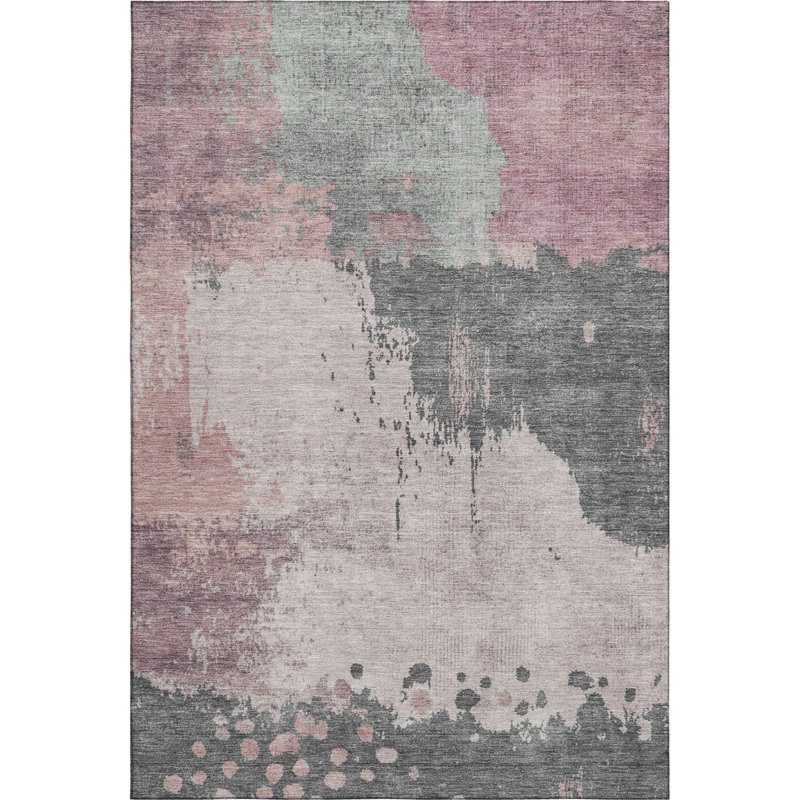 Premium Machine Washable Abstract Rug, Rectangle 9' x 12'