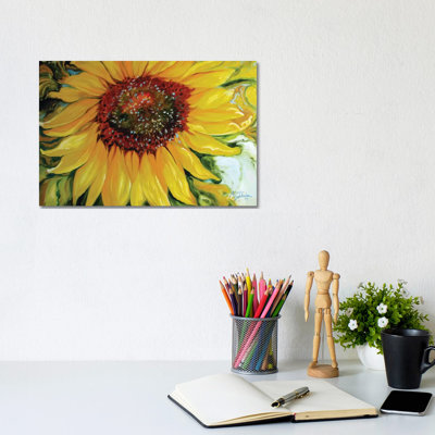 Sundown Sunflower by Marcia Baldwin - Wrapped Canvas Print