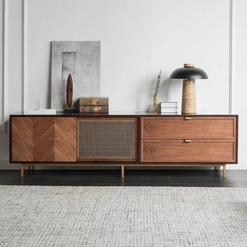 Console moderne en noyer moderne