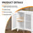 32.5''H White accent Storage Cabinet With 2 Glass Doors And Adjustable Shelf