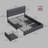 Fehi Upholstered Bed Frame with Headboard, 4 Storage Drawers，Charging Station, Sensor Night Lights-92143300