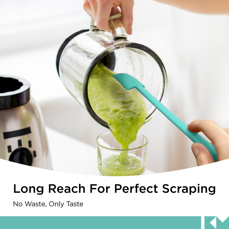Silicone Jar & Can Spatulas, Teal