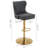 Jiar Swivel Upholstered Adjustable Height Counter Stool with Metal Frame,Dark Gray Bar Stools -2082221035-2082304901