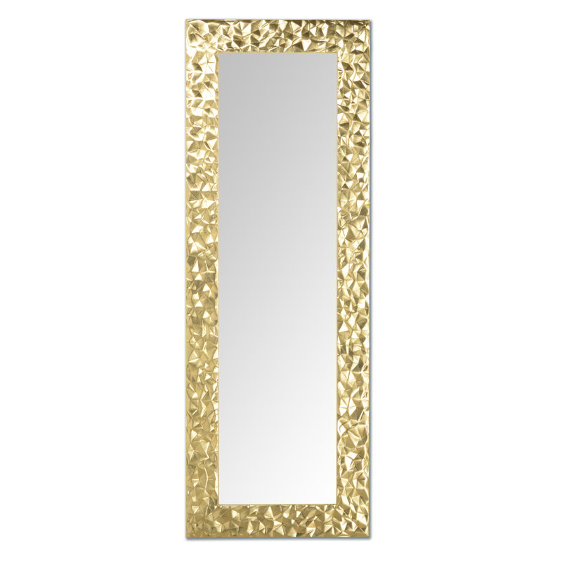 Caire Flat Wall Mirror, Gold, 147cm H x 52cm W