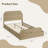 Wood Bed Frame, Twin Size Bed Frame with Storage Headboard and Raised-Foodboard-614105702
