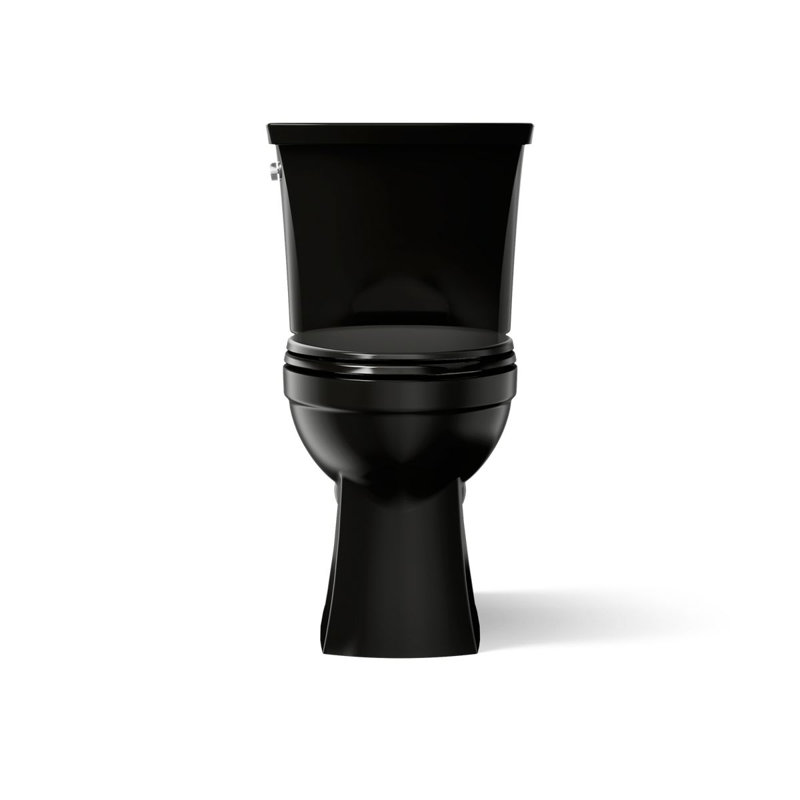 Toilette allongée deux pièces Kelston, Noir, Côté gauche