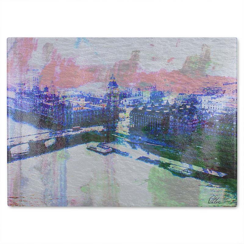 What A View Glass Chopping Board, 40cm L x 28cm W