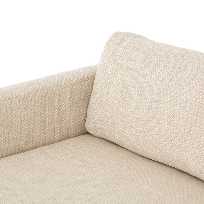 Everly Chaise Sectional, Right Hand Facing, 32" H x 125" W x 70" D, Irving Taupe Polyester Blend