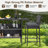 Wicker Bar Set with 4 Stools & Outdoor Bar Table-1281852467