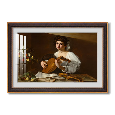 Le Joueur de luth (Version de l'Ermitage), vers 1596 - Caravage - Estampe encadrée sur mesure
