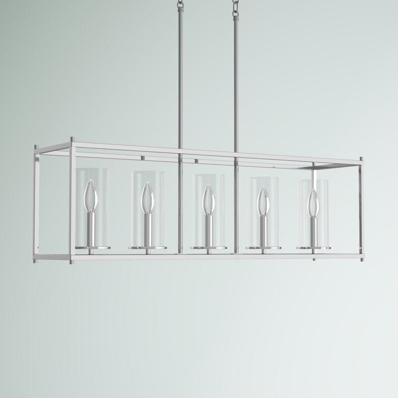 5 - Light Kitchen Island Pendant, Chrome