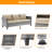 Tostvale Wicker 5 - Person Patio Conversation Set with Cushions-1086514790-1086514796