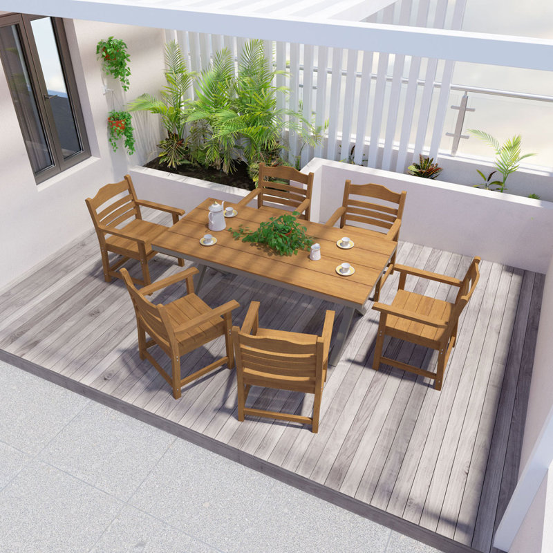 70.87Inch Rectangular Dining Table With X-Shape Aluminum Table Leg