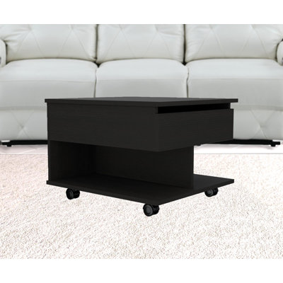 Imamuddin Lift Top Coffee Table, Casters, One Shelf