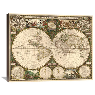 « world map » par frederick de wit, impression