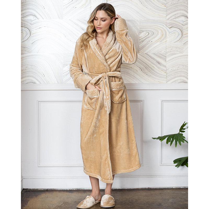 LOTUS LINEN Peignoirs moelleux moelleux peignoirs longs, TG / TTG, Beige