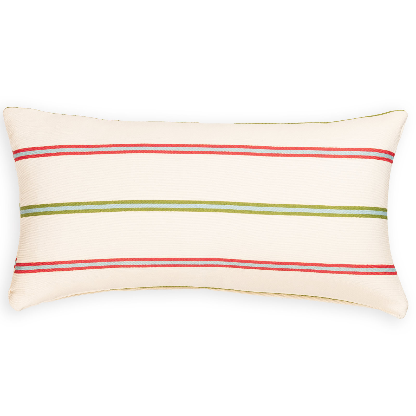 Maurine Striped Throw Pillow, Green, Rectangle 14"H x 36"W