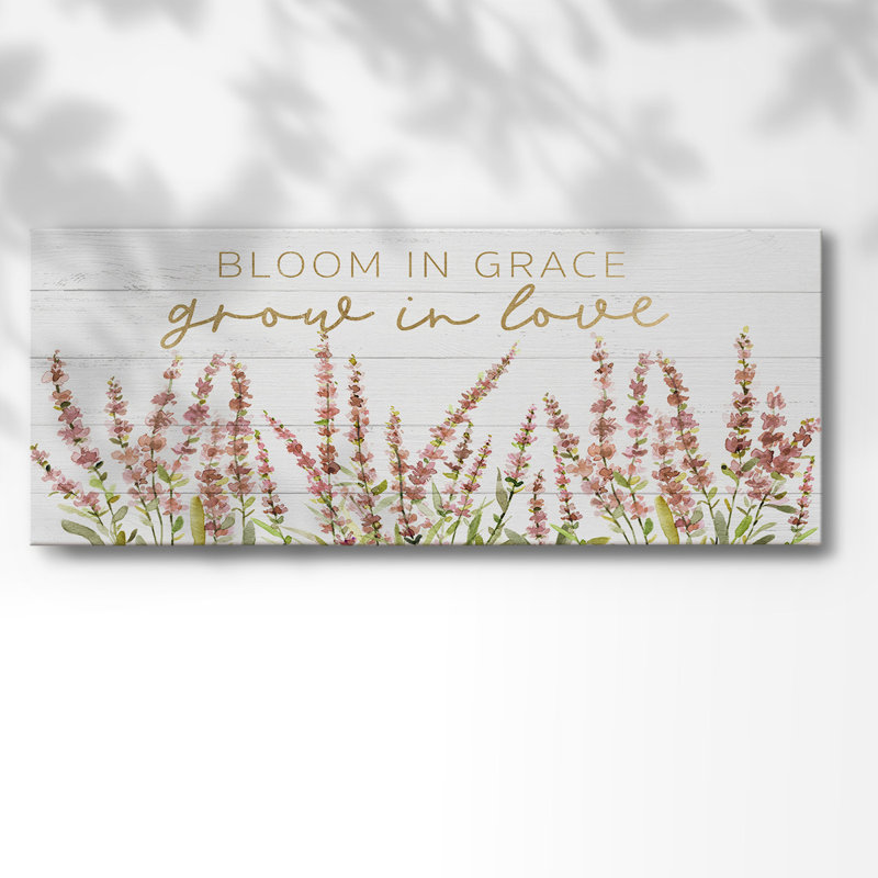 «Grow In Love On Canvas», art textuel, H 24 po x l 60 po x P 1,5 po