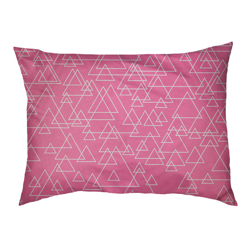 Coussin pour chien en triangle dispersé Campion, Très grand (l 52 po x P 42 po x H 17 po), Corail clair