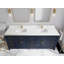 84 po Cambridge X P 22 po Meuble-lavabo double en D bleu marine Hale-109123020