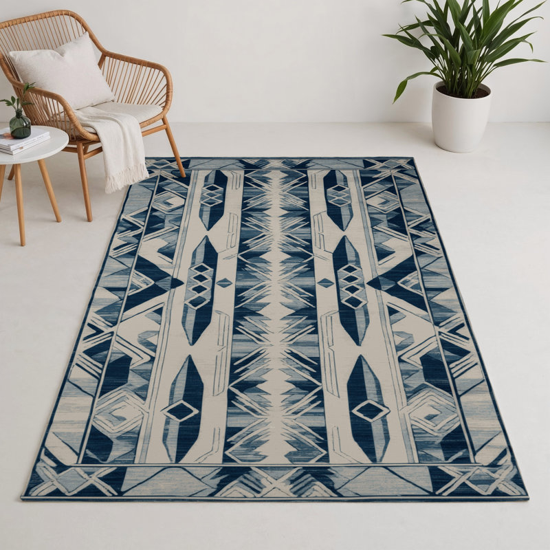 ArtDeco Gray Indoor and Outdoor Area Rug, Rectangle 5' x 7'