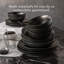 over&back Coupe 16-Piece Semi Hand-Finished Stoneware Dinnerware Set, Service for 4-99305506