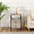 24'' Tall 2 - Drawer Iron Nightstand with Storage and Built-In Outlets-25043603