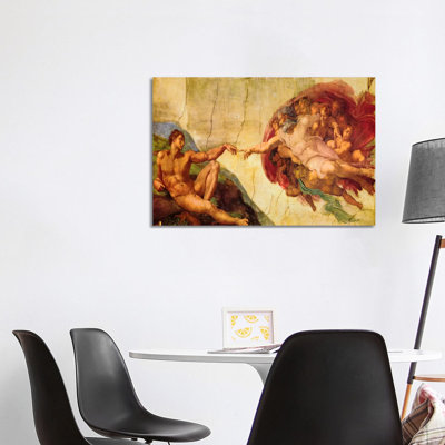 Creation Of Adam by Michelangelo - Wrapped Canvas Print