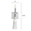 Applique murale à pampille Marquette, nickel poli, l 5 po x P 5 po x H 14,5 po-122120027