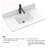 36"engineered Stone Bathroom Vanity Top With Rectangular Undermount Ceramic Middle Sink