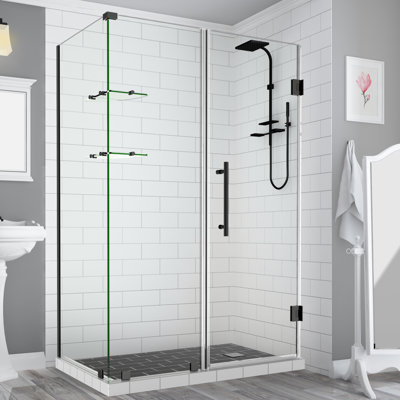 Bromley GS Frameless 36.38" x 72" Rectangle Hinged Shower Enclosure