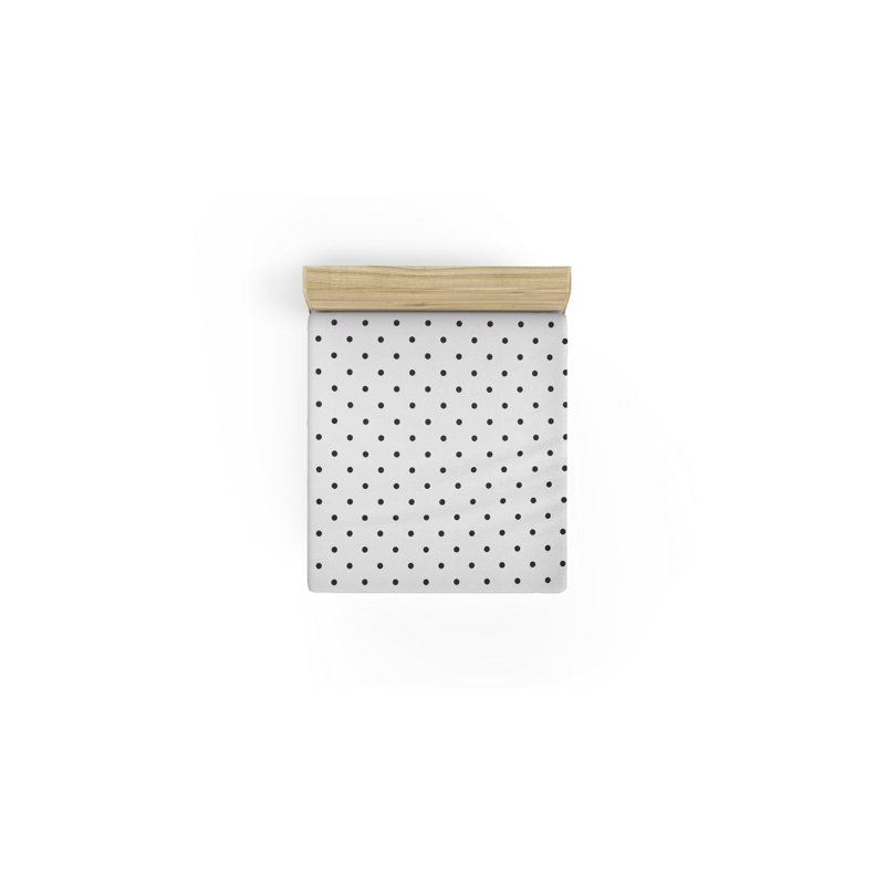 100% Cotton Polka Dots Fitted Sheet