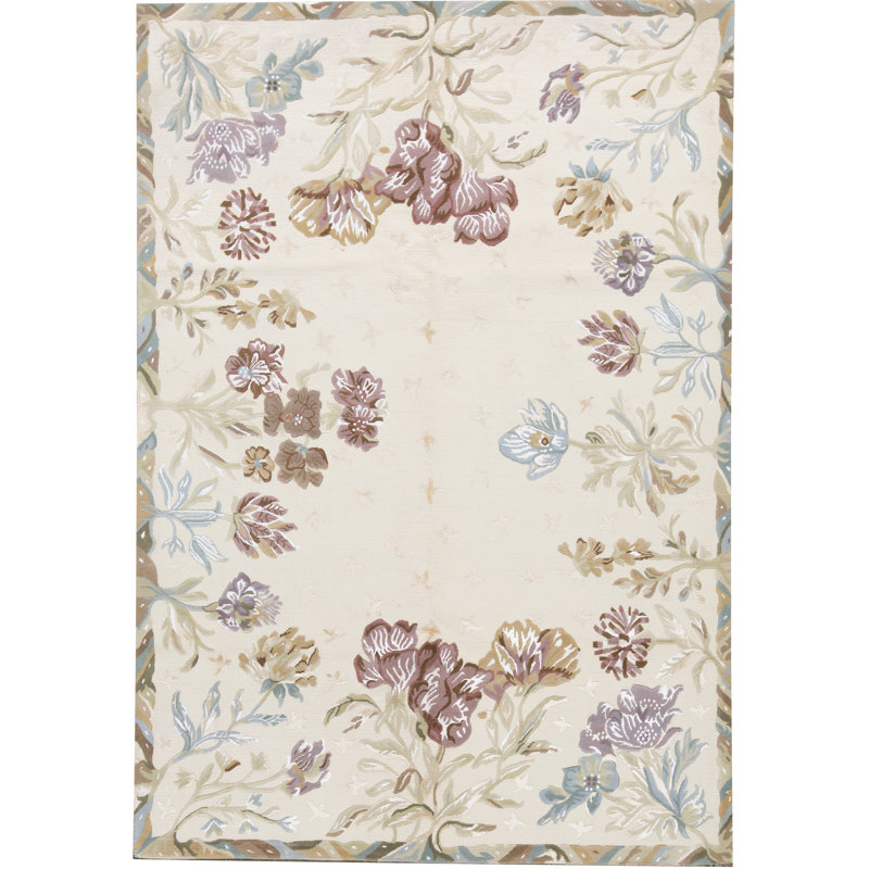 Tapis crème de haute qualité noué à la main