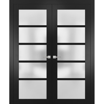 Quadro Frosted Glass French Doors