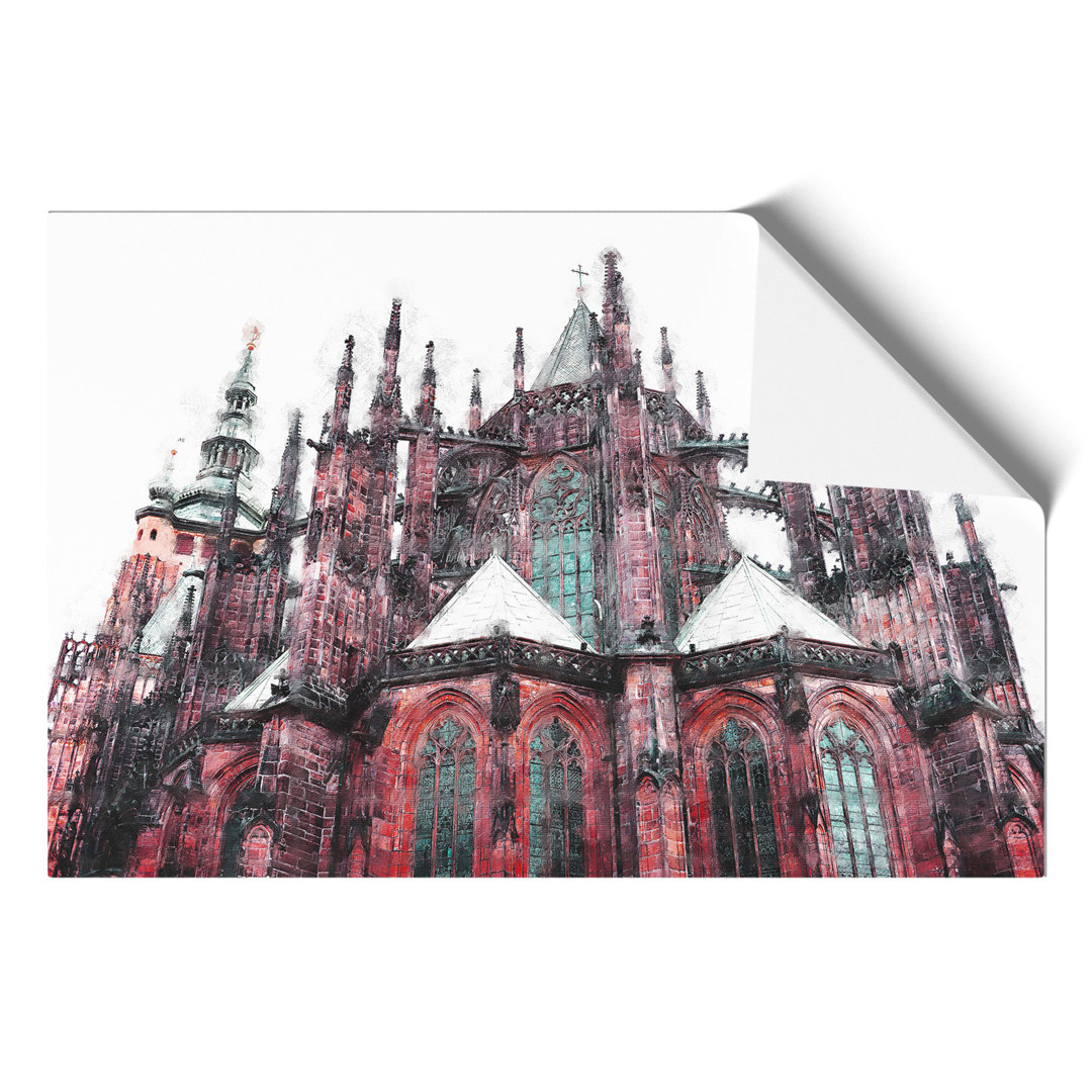 Prague Castle in the Czech Republic Painting - Frameless Print