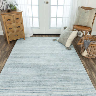Tapis sarcelle touffeté à la main Lemanski