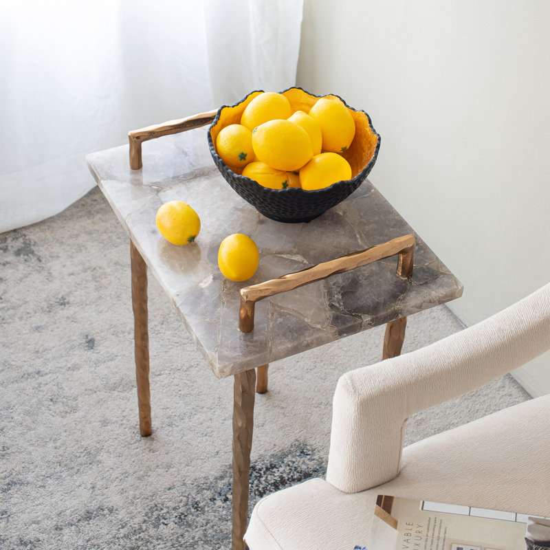Kristiansand Stone Top End Table