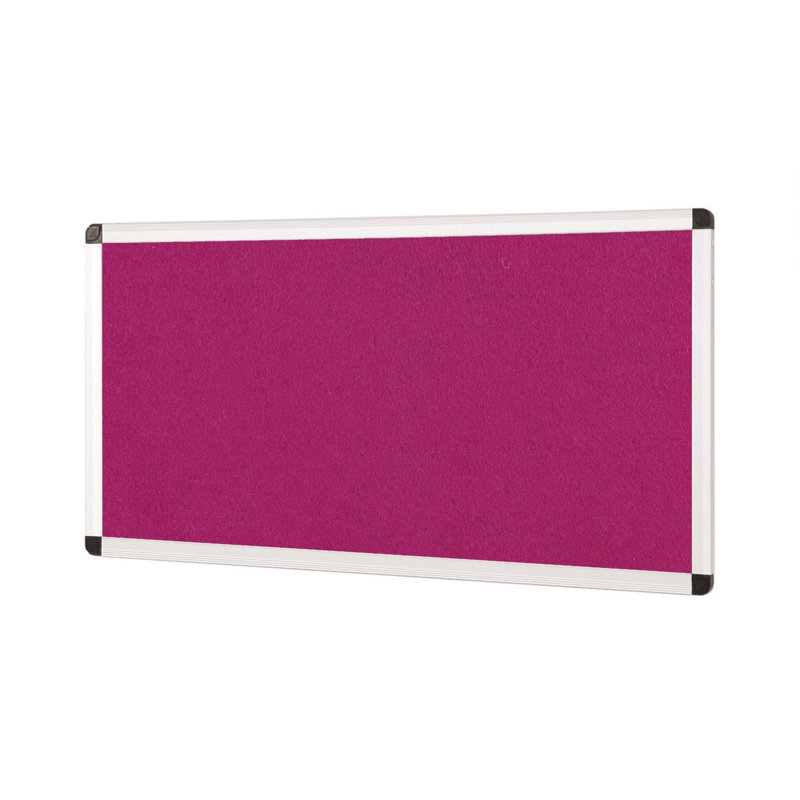 Wall Mounted Bulletin Board, Magenta, 90 cm H x 120 cm W x 1.2 cm D