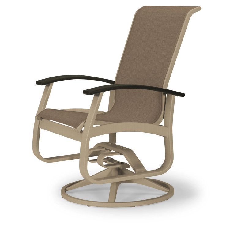 Belle Isle Outdoor Dining Armchair, Beacon Taupe Sunbrella®, Black P70, Textured Graphite
