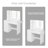 Vanity Desk Set With Led Lighted Mirror & Power Outlet, Makeup Table Top with 3 Open Bookcases, 3 Cubbies, 2 Drawers, Dresser Table for Bedroom, Checkroom-1244200110