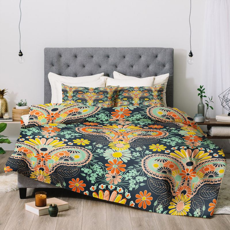 Ensemble d’damassé jenean morrison, Édredon simple + 1 taie d'oreiller standard